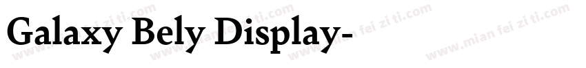 Galaxy Bely Display字体转换